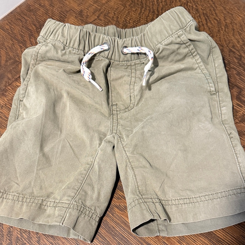 Hanna Andersson Olive Drawstring Kids Shorts